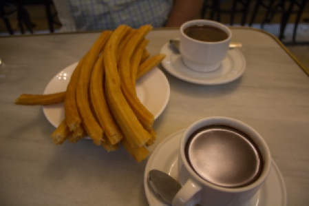 This is what we got when we ordered two chocolates con churros!